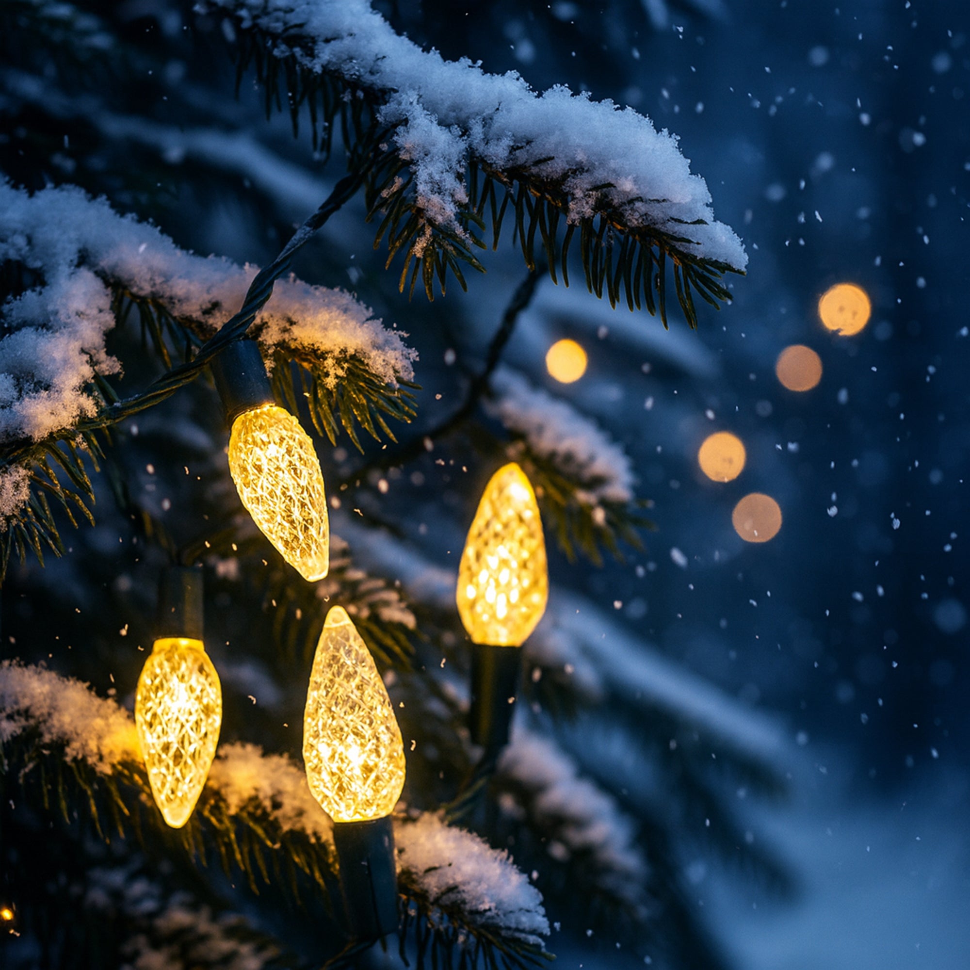 C6 Pinecone 200 LEDs Connectable String Lights - 3 Colour Options