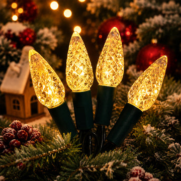 C6 Pinecone 200 LEDs Connectable String Lights - 3 Colour Options