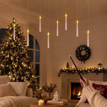 Floating candles with magic wand-set of 16pcs