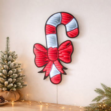 Infinity Candy Cane With Christmas Bow