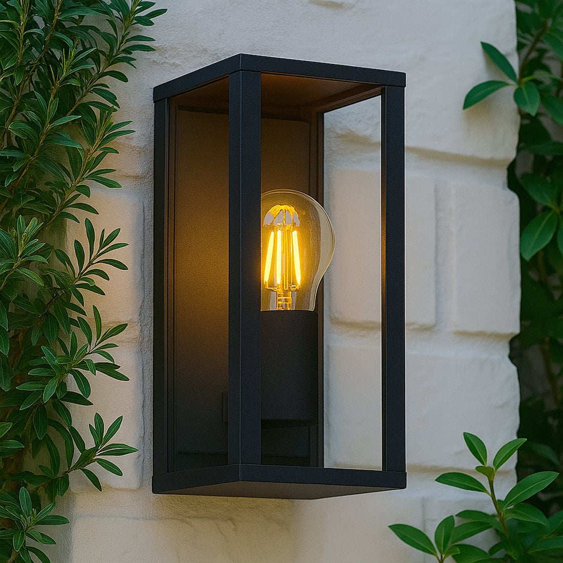 Zyra 1lt Outdoor Wall Light - Black