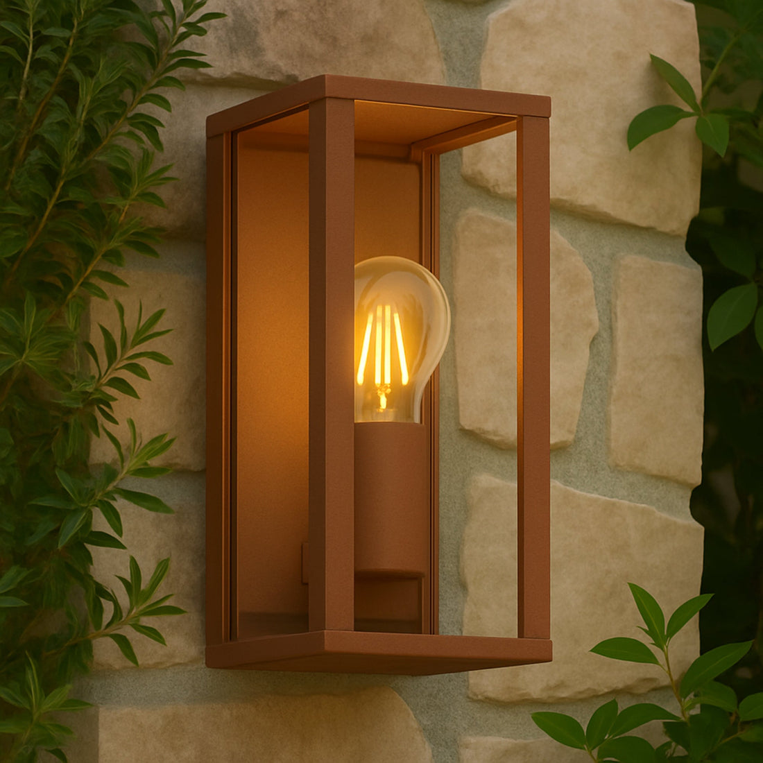 Zyra 1lt Outdoor Wall Light - Rusty