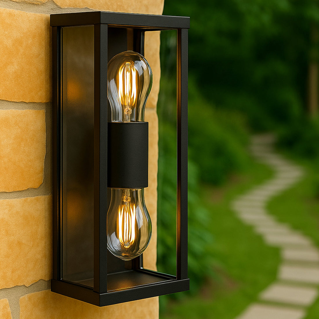 Zyra 2lt Up/Down Outdoor Wall Light - Black