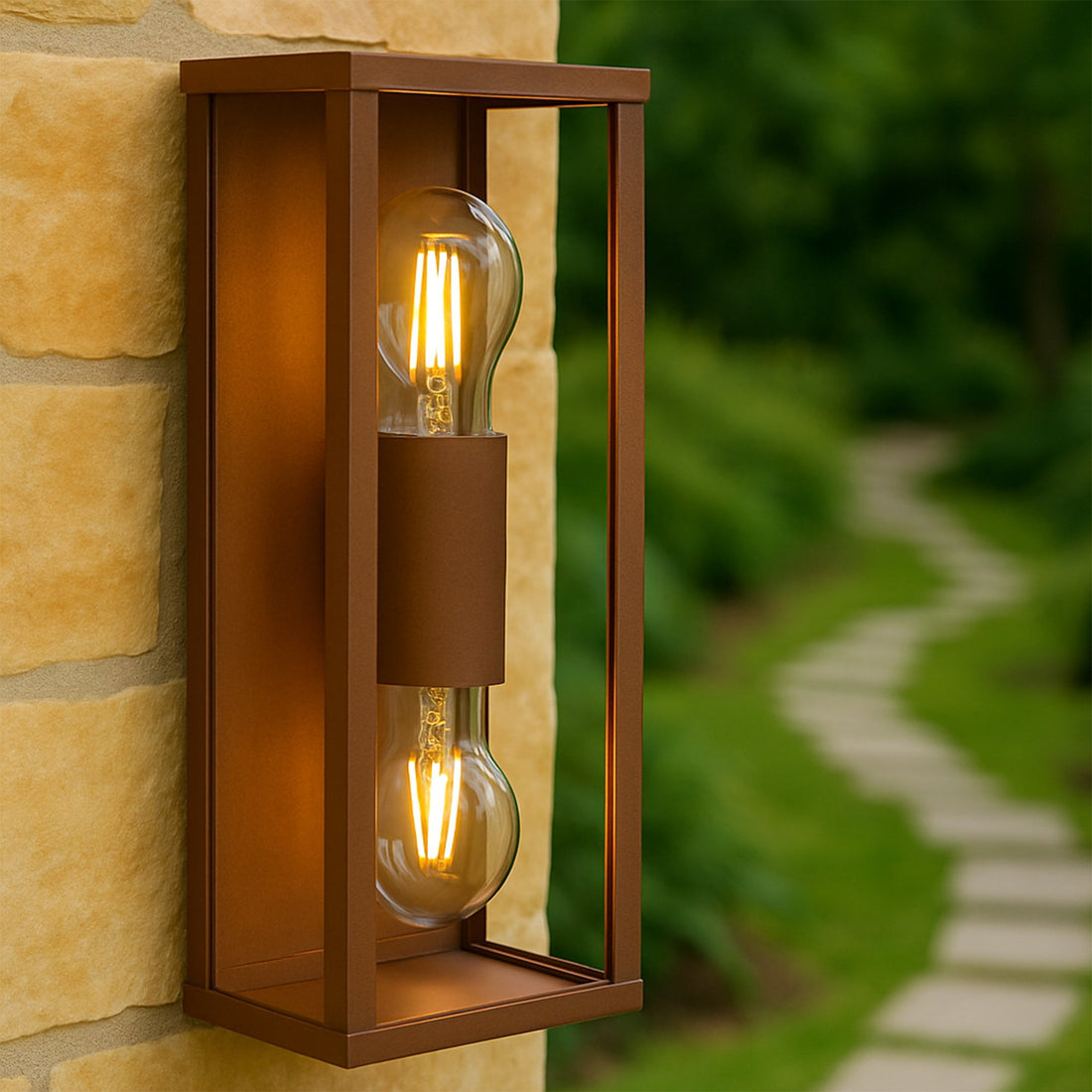 Zyra 2lt Up/Down Outdoor Wall Light - Rusty