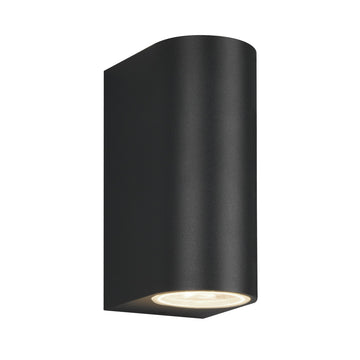 Olaris 2lt Up/Down Outdoor Wall Light - Black