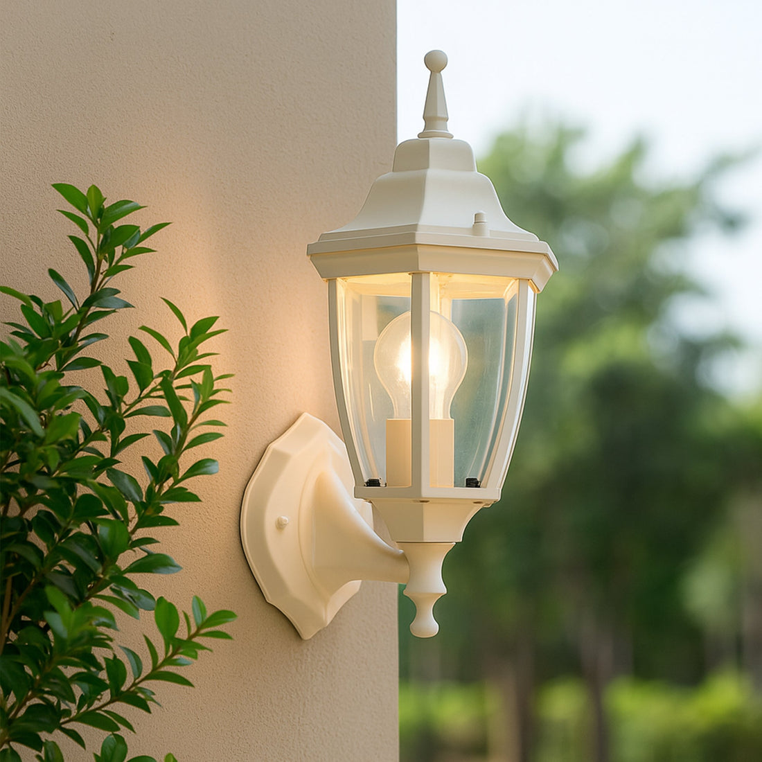 Sylva Up Outdoor Wall Light - Beige