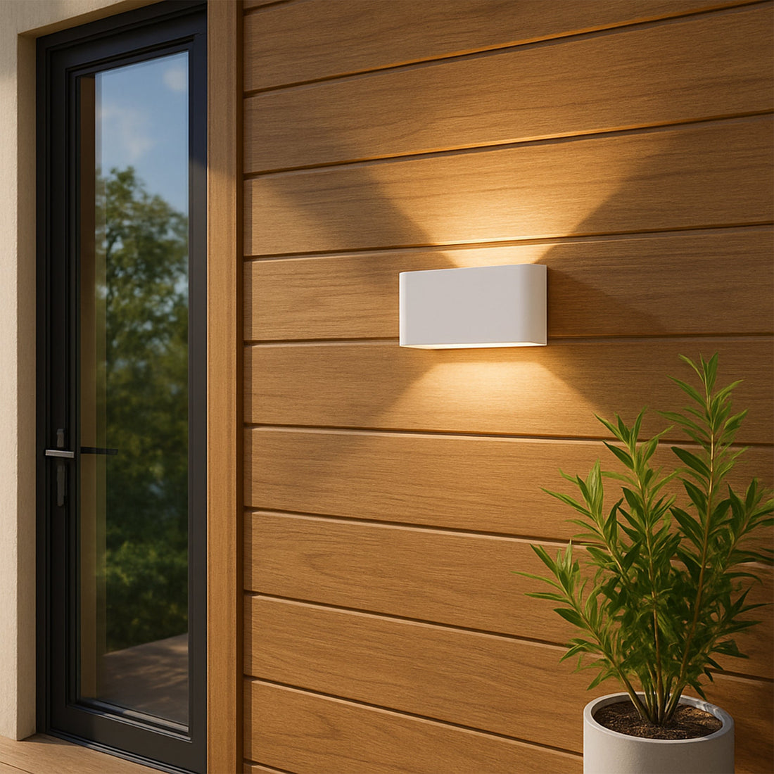 Elaro CCT LED Outdoor Wall Light - Large/White