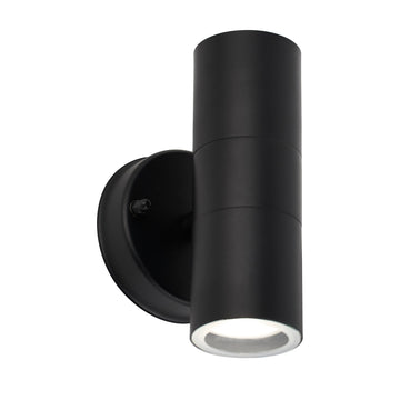 Zyven 2lt Up/Down Outdoor Wall Light - Black