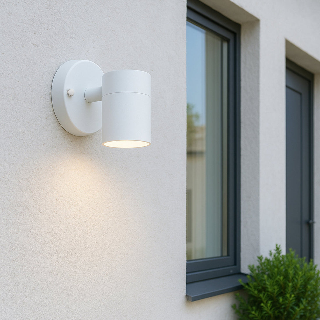 Zyven Fixed Single Outdoor Wall Light - White