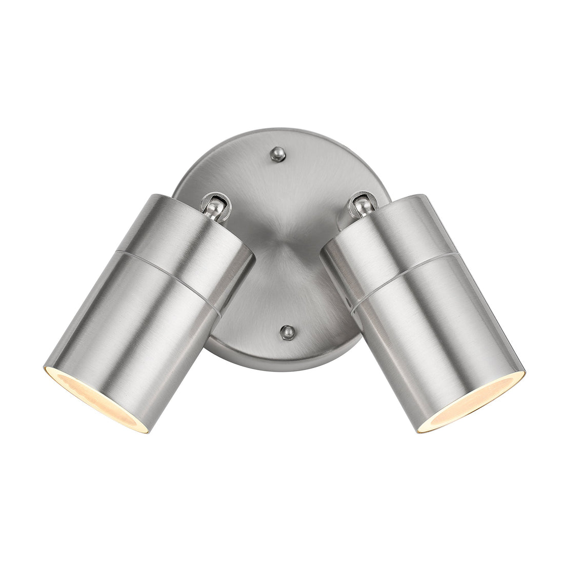 Zyven 2lt Adjustable Outdoor Wall Spotlight - Polished Silver