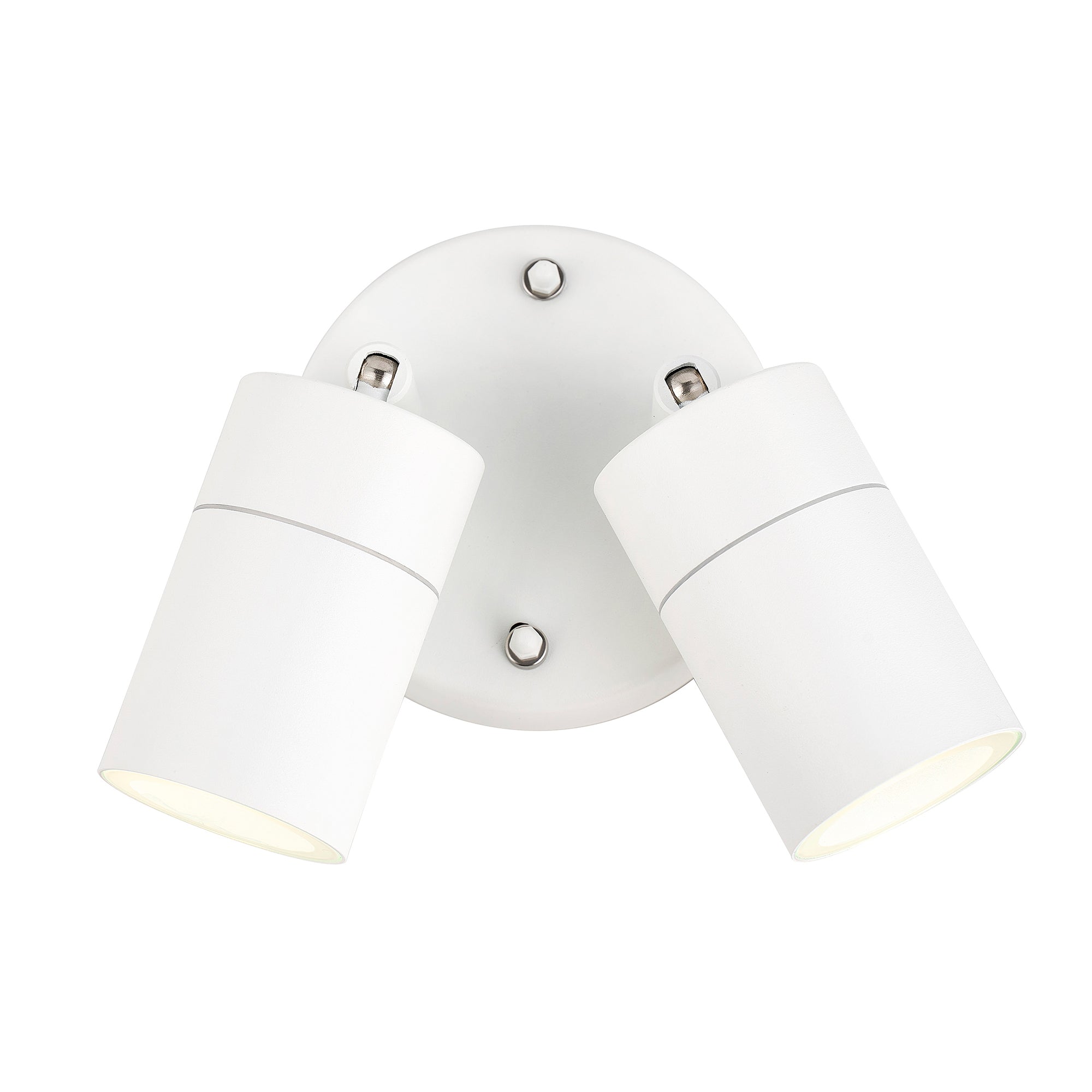 Zyven 2lt Adjustable Outdoor Wall Spotlight - White