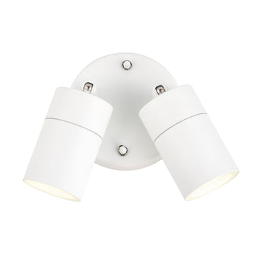 Zyven 2lt Adjustable Outdoor Wall Spotlight - White