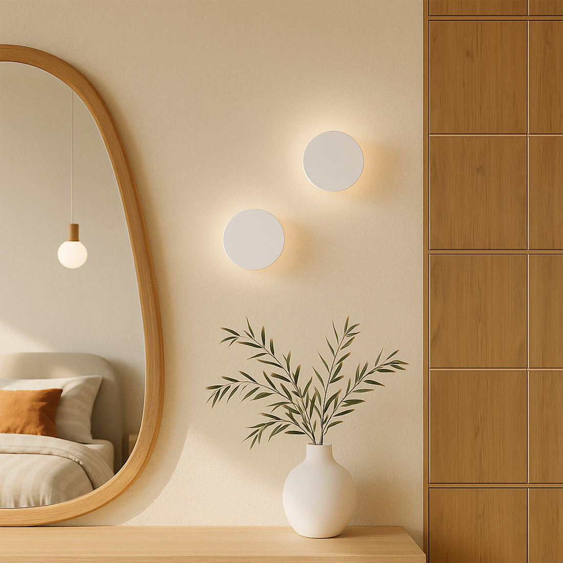 Orlan 180mm LED Colour-Shifting Disc Wall Sconce - White/Medium