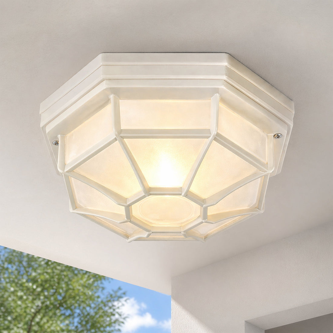 Alaya Outdoor Mounted Ceiling Light Beige
