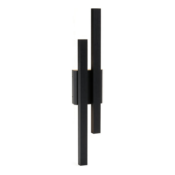 Hera 2lt LED Outdoor Wall Light Black