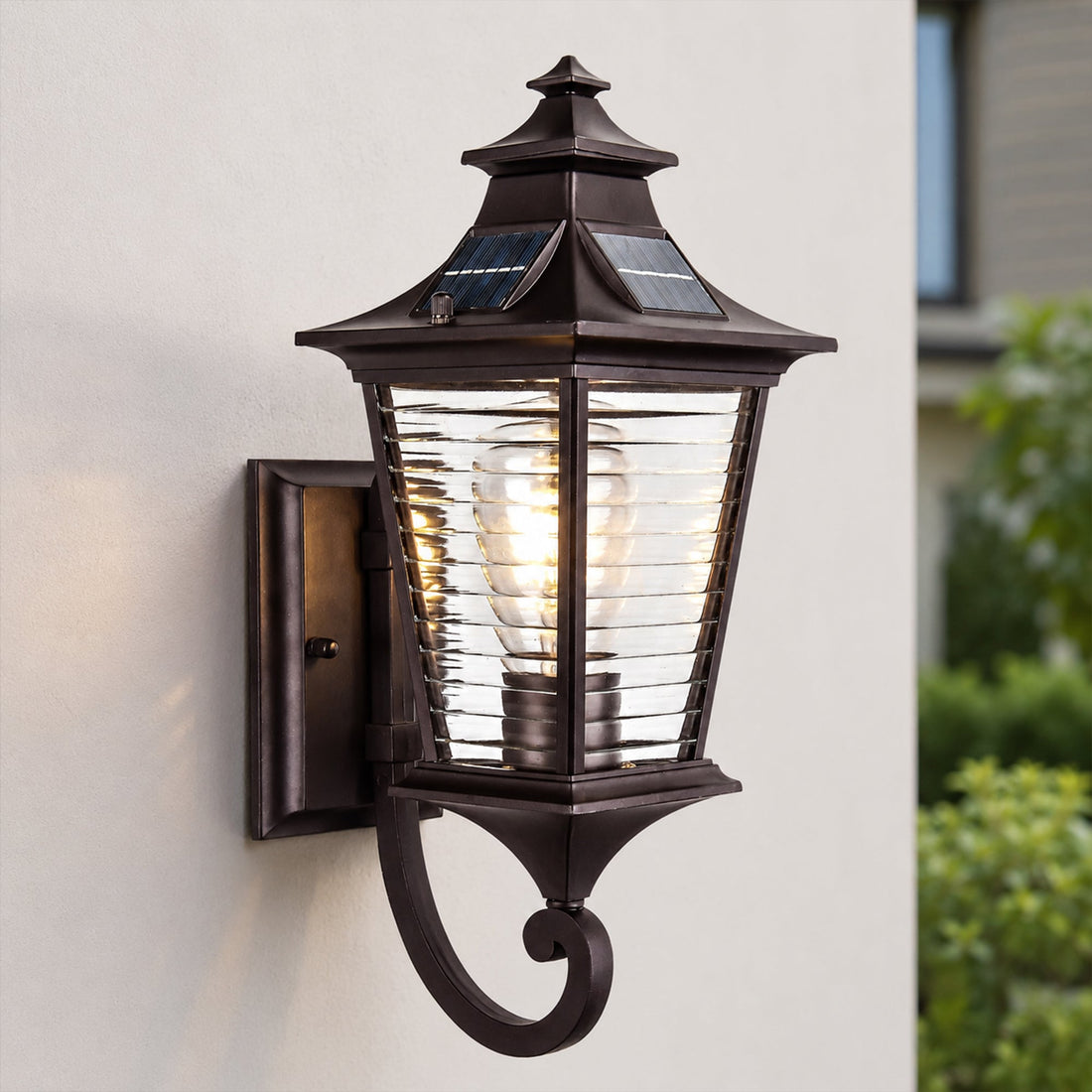 Elowen Up Solar Dimmable Outdoor Wall Light