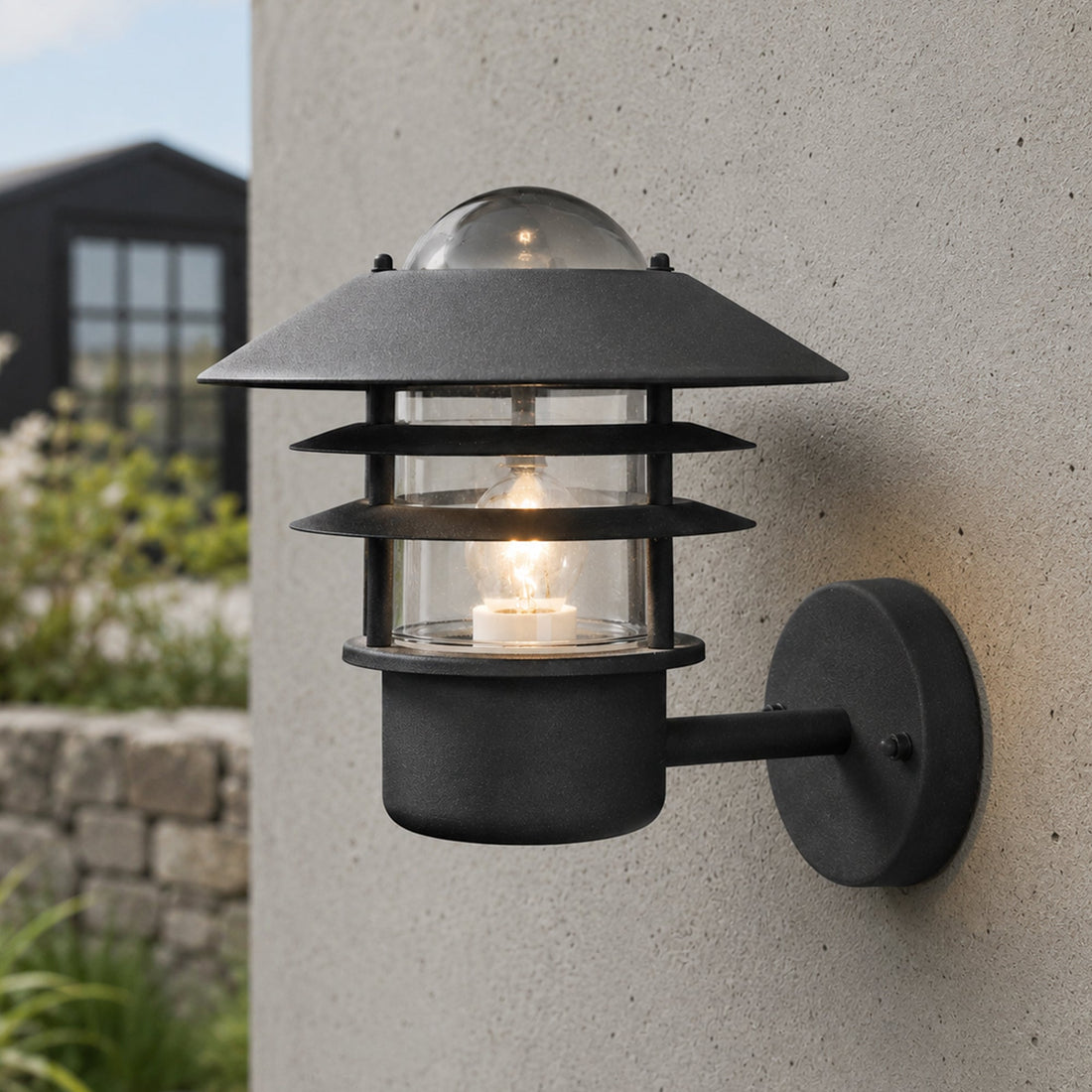 Elio Outdoor Wall Light - Black