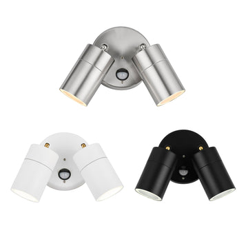 Zyven 2lt Adjustable Outdoor Wall Spotlight With Sensor