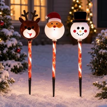Set of 3 Cartoon Path Light