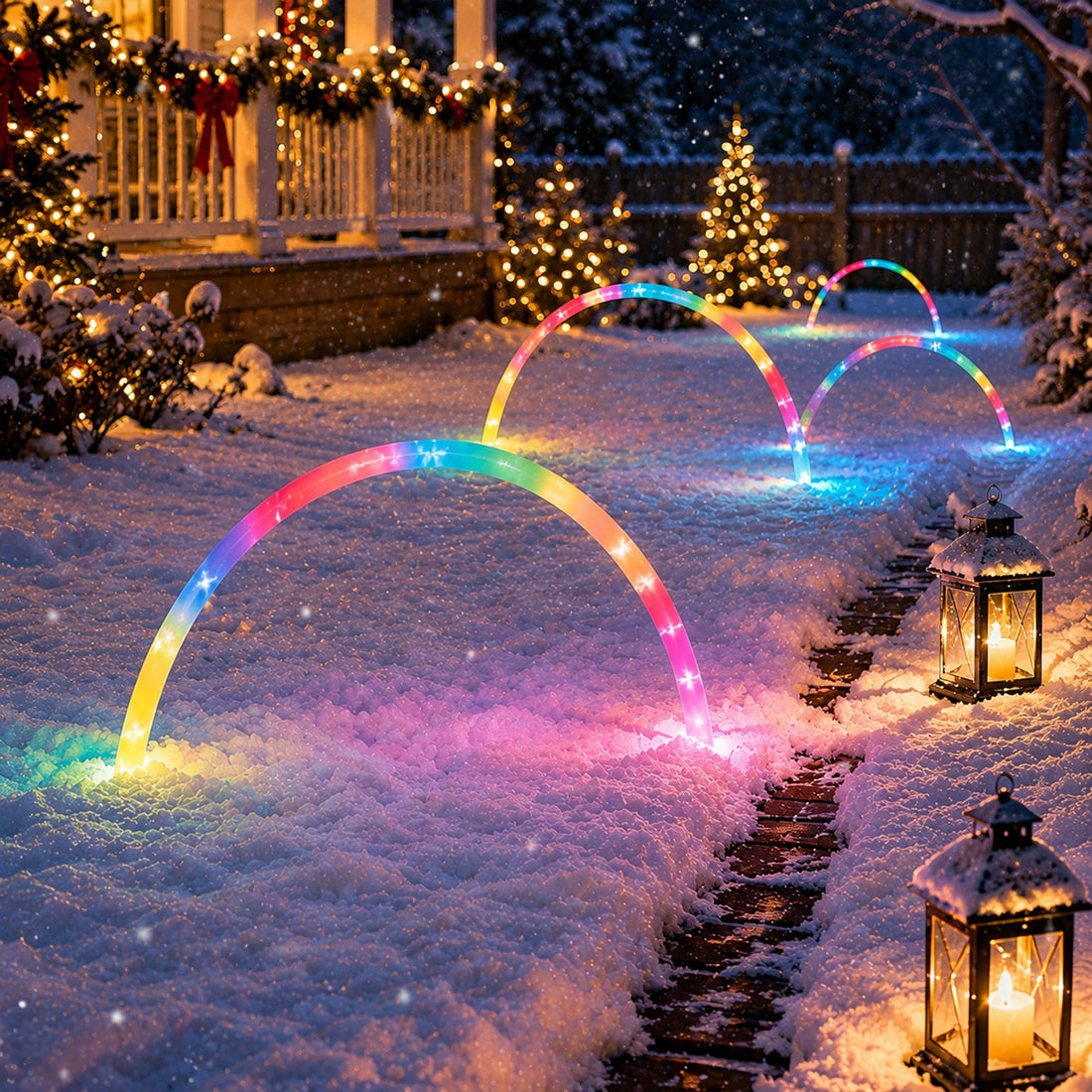 RGB Connectable Arch Path Light- Set Of 3