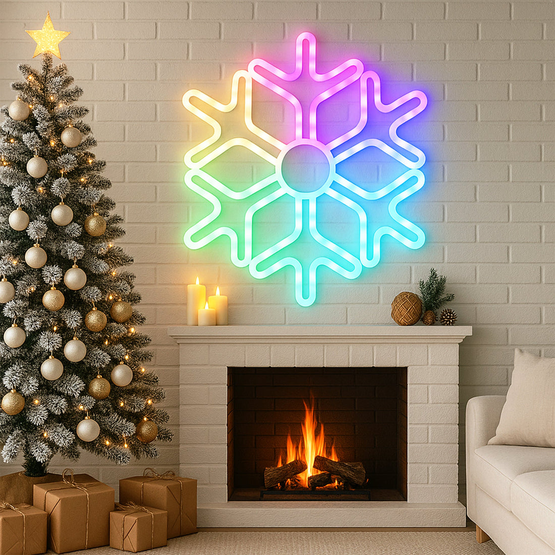 58CM RGB digital snowflake