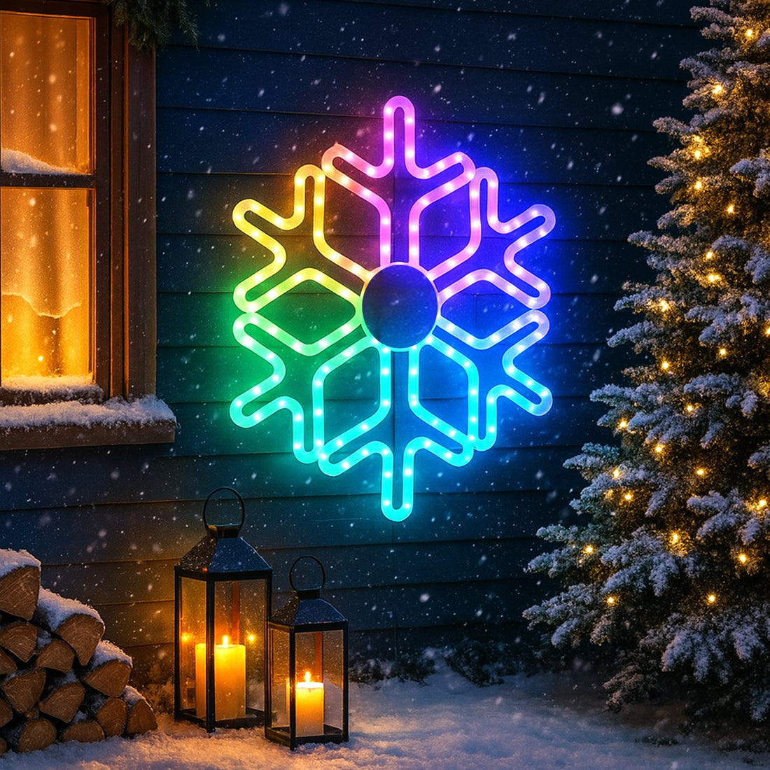58CM RGB digital snowflake