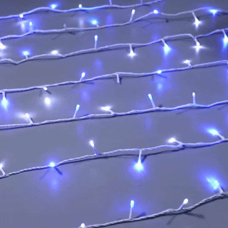 400 Sparkle LED Connectable String Light - White Cable