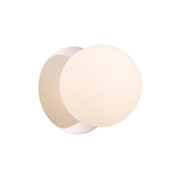 Odessa Opal Frosted Glass LED Wall Light with Chrome Base - Warm White/Small