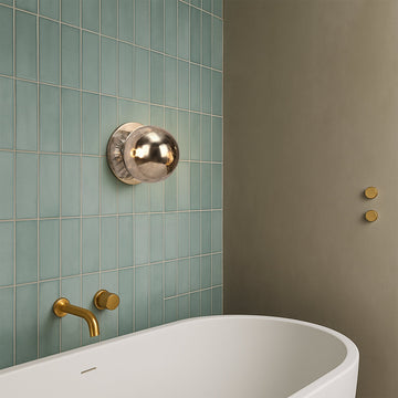 Odessa Molten Ripple Glass LED Wall Light with Chrome Base - Warm White/Small