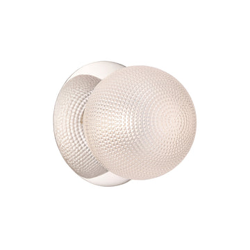 Odessa Diamond Cut Glass LED Wall Light with Chrome Base - Warm White/Small