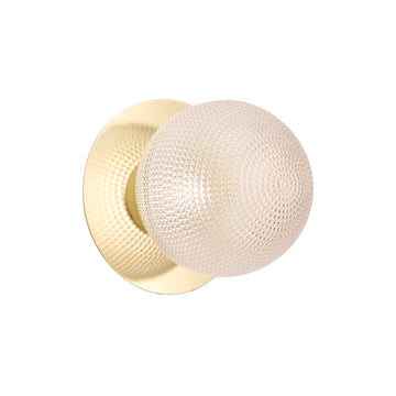 Odessa Diamond Cut Glass LED Wall Light with Gold Base - Warm White/Small