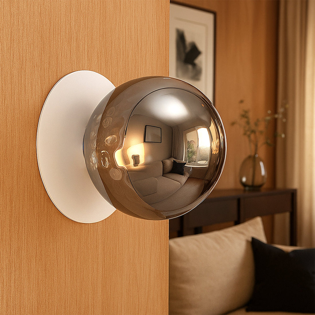 Odessa Molten Ripple Glass LED Wall Light with White Base - Warm White/Large