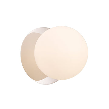 Odessa Opal Frosted Glass LED Wall Light with Chrome Base - Warm White/Large