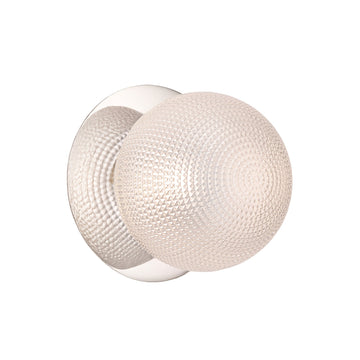 Odessa Diamond Cut Glass LED Wall Light with Chrome Base - Warm White/Large