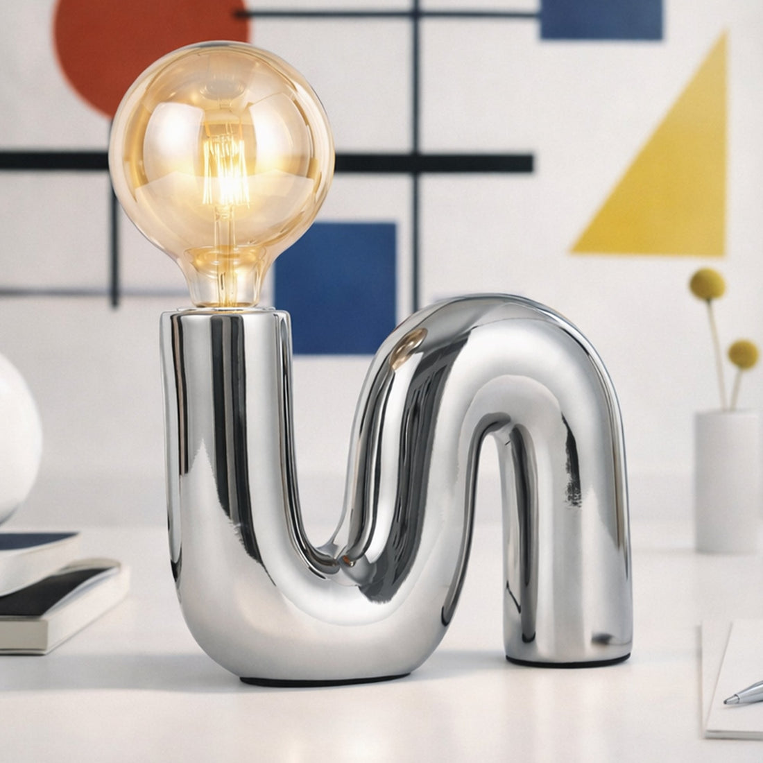 Millie Table Lamp Chrome