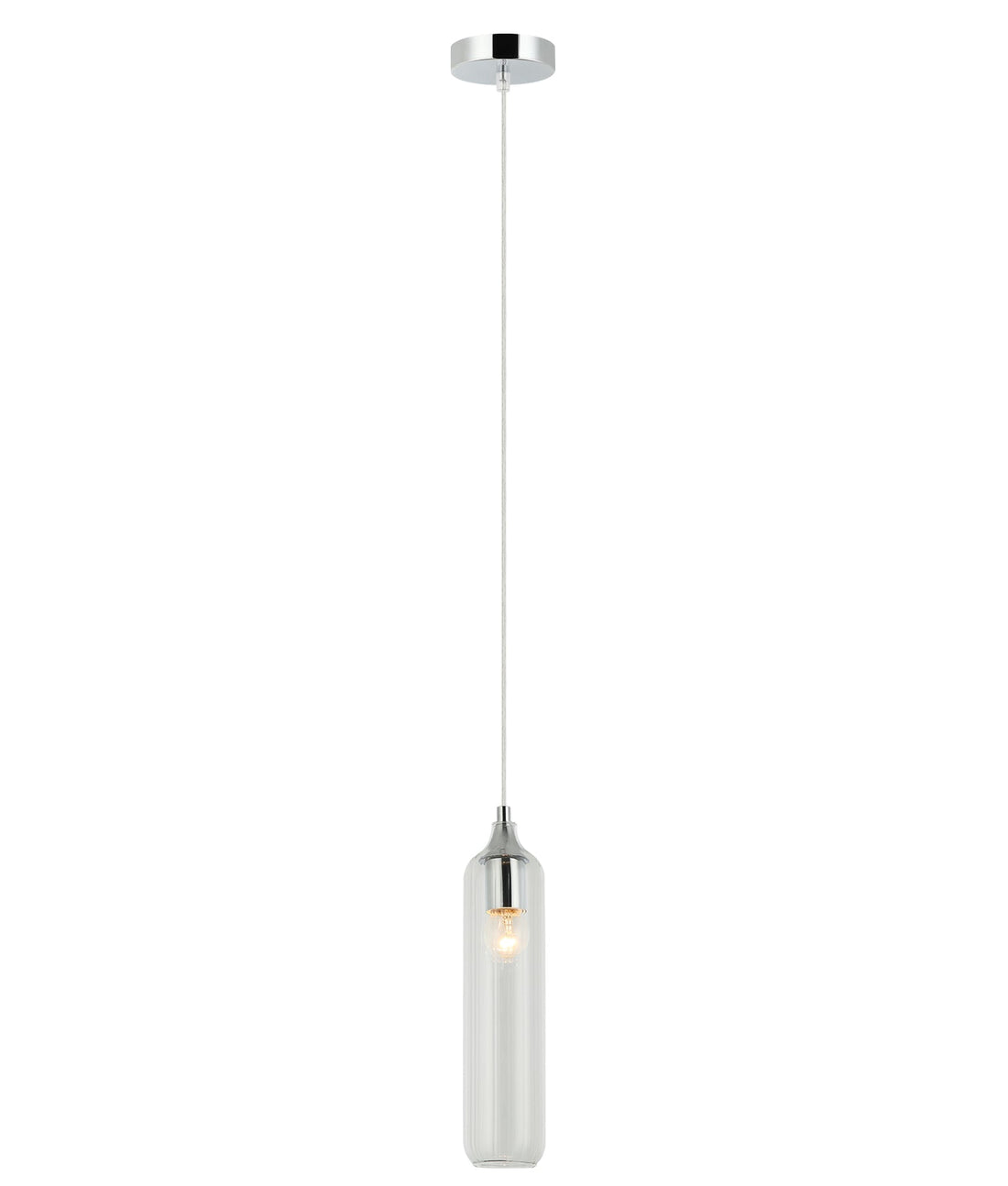 Manga Glass Cylinder Pendant Light Clear