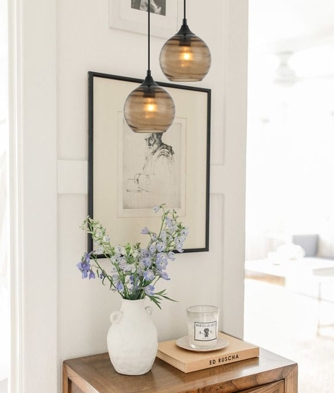 Marbre Pendant Light Amber