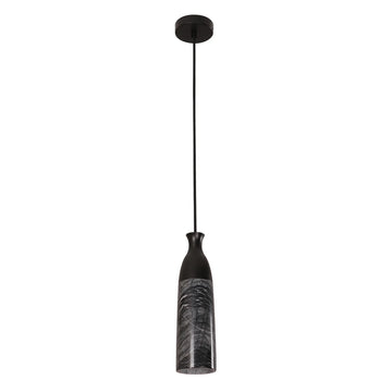 Marmol Interior Marble Cylinder Pendant Light Grey Marble