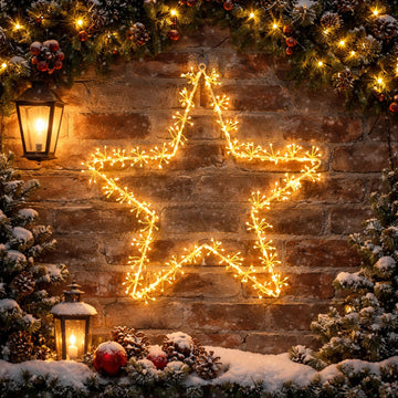 Starburst Star Christmas Display Wall Light - Dual Colour