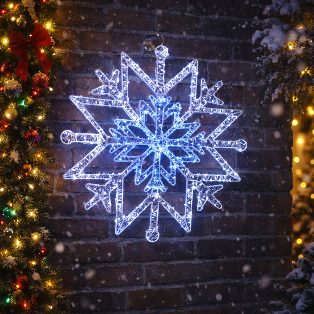Outdoor Micr-LED Christmas Snowflake Silhouette