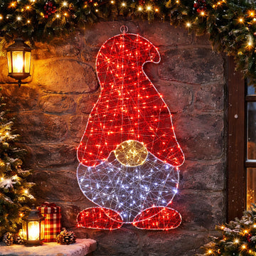 Outdoor Micr-LED Christmas Gonk Silhouette