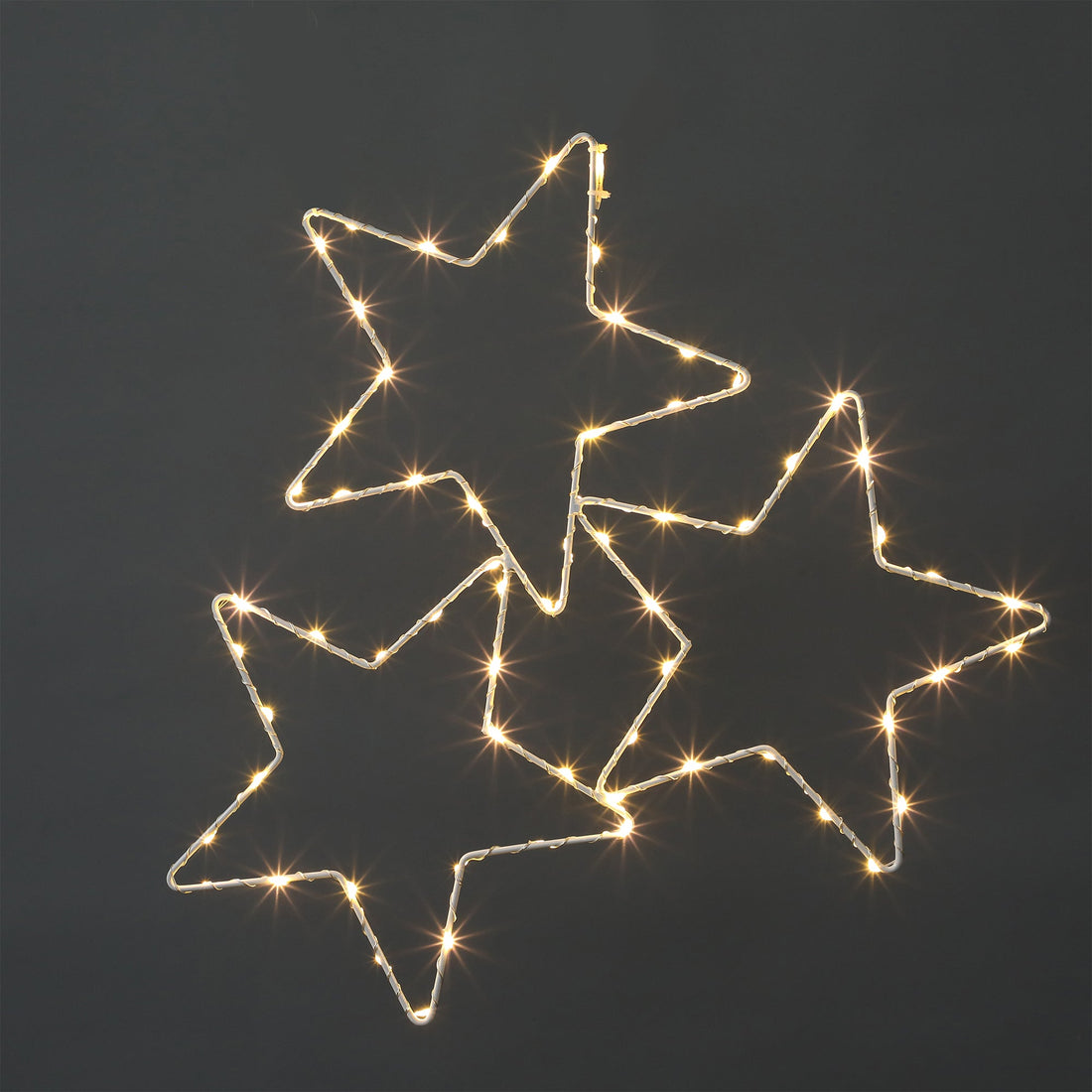 2D lit 3 hanging stars