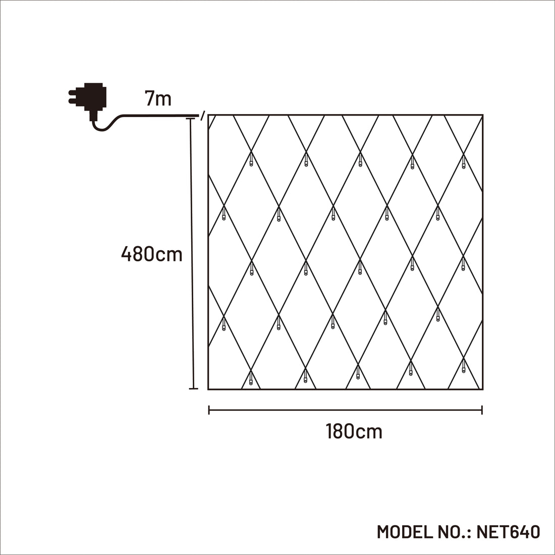 640 LED Snowing Net Light
