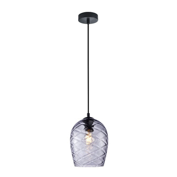 Neta Interior Wine Glass Shade Segmented Pendant Light Smokey Black