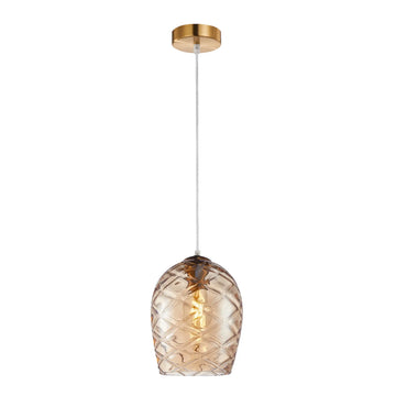 Neta Interior Wine Glass Shade Segmented Pendant Light Amber