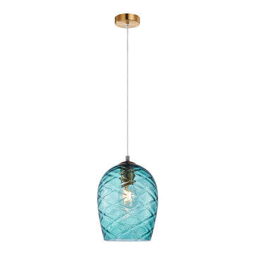 Neta Interior Wine Glass Shade Segmented Pendant Light Blue