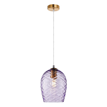 Neta Interior Wine Glass Shade Segmented Pendant Light Purple
