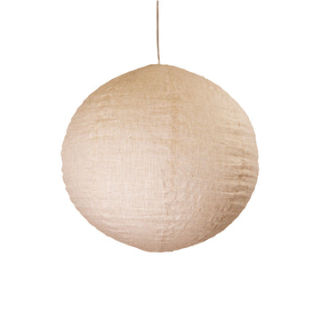 Kanto Round Flax Linen Shade White 60cm