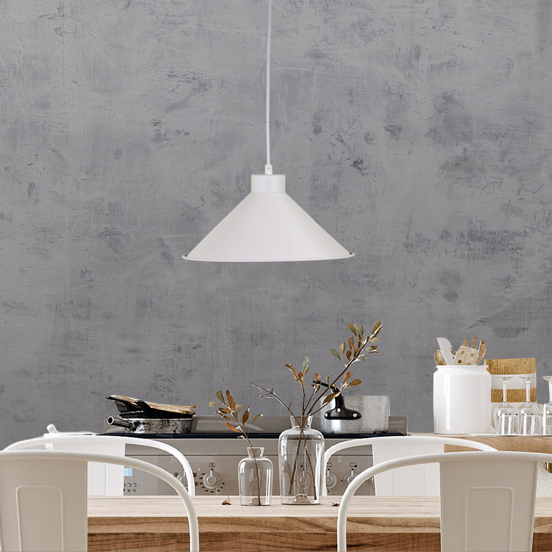 Victoriana Traditional Metal Shade White 30cm