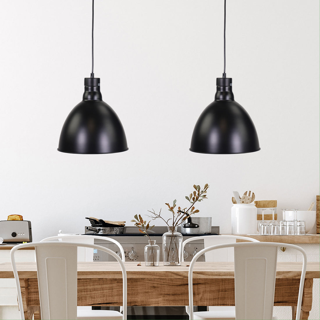 Dawson Barn Style Metal Shade Black 25cm